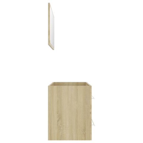 2-częściowy zestaw mebli łazienkowych, dąb sonoma, płyta