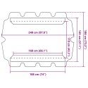 Zadaszenie do huśtawki ogrodowej, terakota, 188/168x110/145 cm