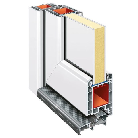 Drzwi wejściowe, białe, 98x200 cm, PVC