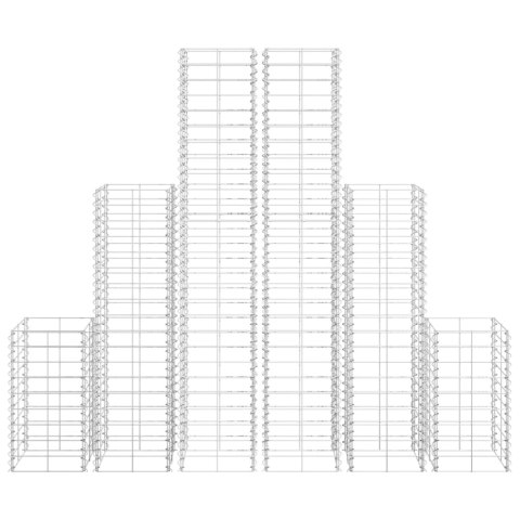 Zestaw 6 koszy gabionowych, drut galwanizowany