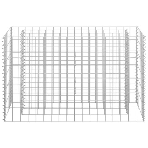 Podwyższona donica gabionowa, galwanizowana stal, 90x30x60 cm