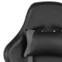 Obrotowy fotel gamingowy, szary, PVC