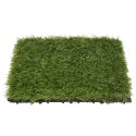 Sztuczna trawa w płytkach, 22 szt., zielona, 30x30 cm