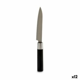 Nóż kuchenny Kinvara KT11-5604S05 Czarny Srebrzysty Stal nierdzewna Plastikowy 2,7 x 24,3 x 1,8 cm (12 Sztuk)