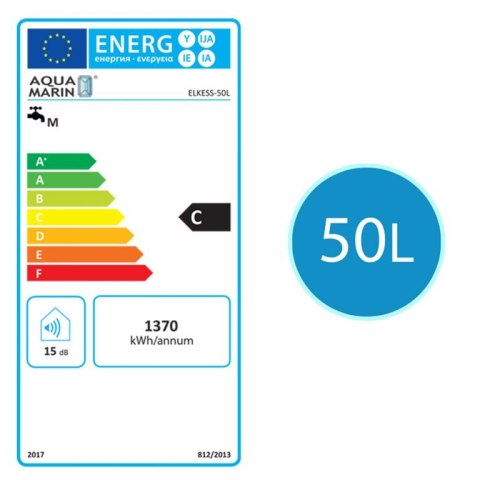 Elektryczny zbiornik ciepłej wody 50 l, biały