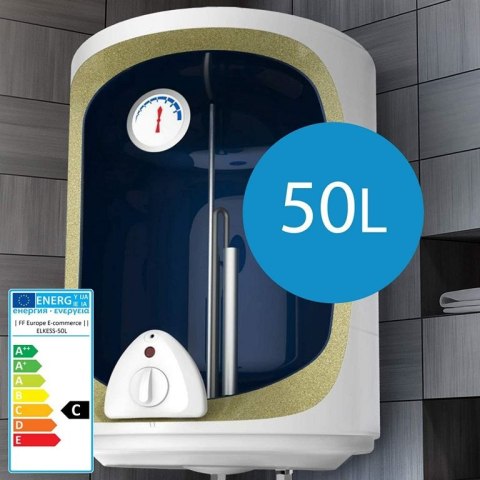 Elektryczny zbiornik ciepłej wody 50 l, biały