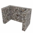 Gabion osłonowy na 2 kosze na śmieci, stalowy, 180x100x120 cm