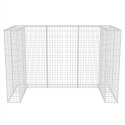 Gabion osłonowy na 2 kosze na śmieci, stalowy, 180x100x120 cm