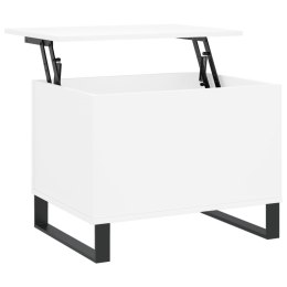 Stolik kawowy, biały 60x44,5x45 cm, materiał drewnopochodny