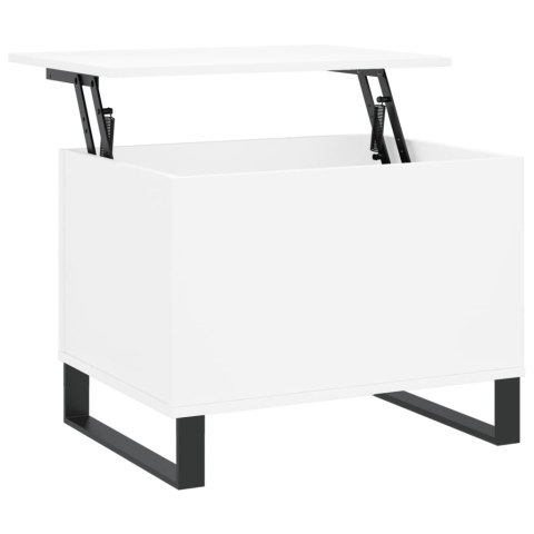 Stolik kawowy, biały 60x44,5x45 cm, materiał drewnopochodny Stolik kawowy, biały 60x44,5x45 cm, materiał drewnopochodny