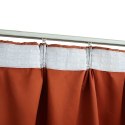 Zasłony zaciemniające z haczykami, 2 szt., rdzawe, 140x245 cm