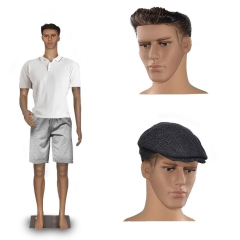 MANEKIN MĘSKI PEŁNOPOSTACIOWY WYSTAWOWY WYSOKI 190CM DO SKLEPU