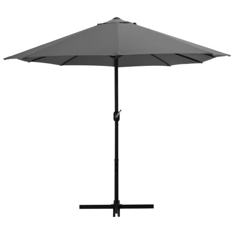 Parasol ogrodowy na słupku aluminiowym, 460x270 cm, antracytowy