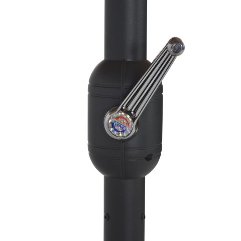 Parasol ogrodowy na słupku aluminiowym, 460x270 cm, antracytowy