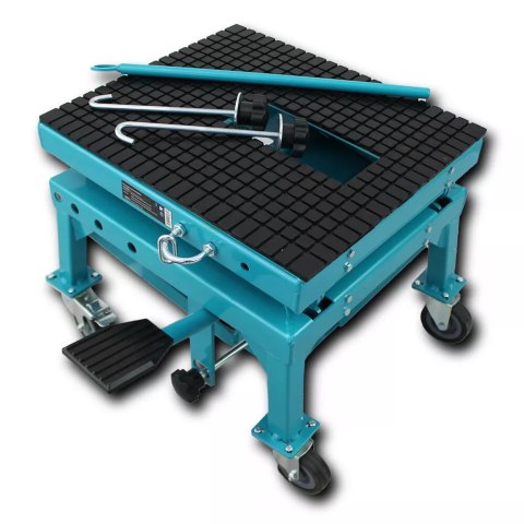 Podnośnik nożycowy hydrauliczny do motoru Bituxx udźwig 135kg mobilny