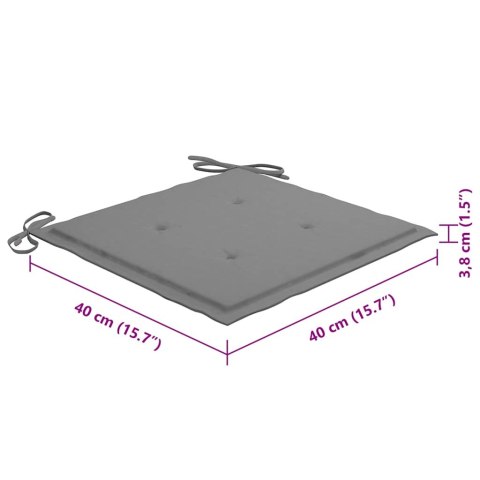 Składane krzesła ogrodowe z poduszkami, 8 szt., drewno akacjowe