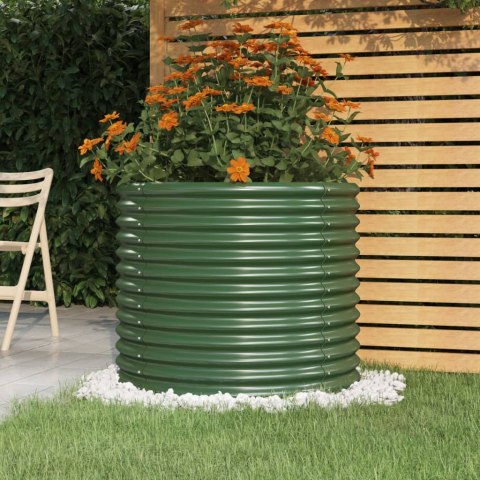 Donica ogrodowa, malowana proszkowo stal, 80x80x68 cm, zielona Donica ogrodowa, malowana proszkowo stal, 80x80x68 cm, zielona