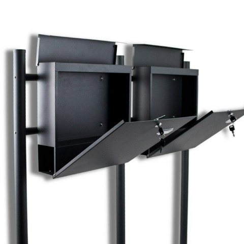 Podwójna Skrzynka Pocztowa na listy prasę gazety Wolnostojąca na zewnątrz