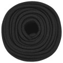 Linka żeglarska, czarna jednolita, 12 mm, 100 m, polipropylen