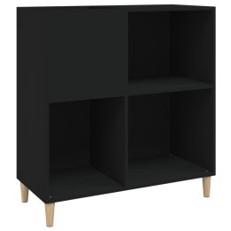 Szafka na płyty, czarna, 84,5x38x89 cm, materiał drewnopochodny