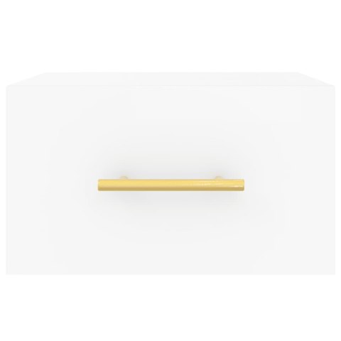 Wiszące szafki nocne, 2 szt., białe, 35x35x20 cm