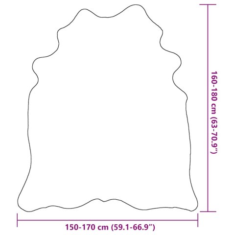 Dywan z krowiej skóry, czarny, 150x170 cm