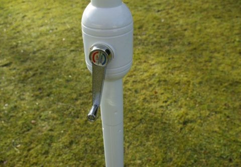 Parasol ogrodowy Garth biały z korbką 4 m