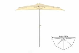 Półokrągły balkonowy parasol przeciwsłoneczny 2,7 m beżowy