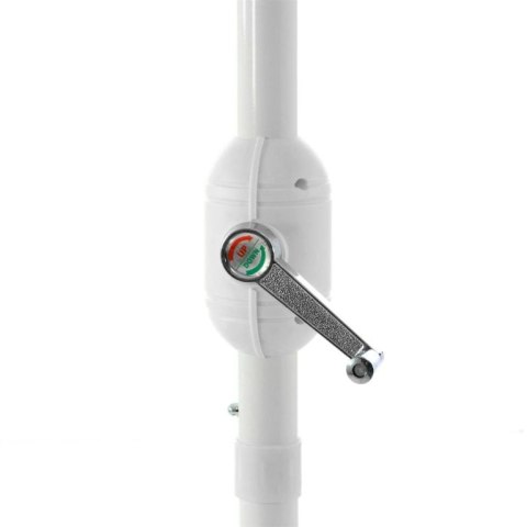 Półokrągły parasol balkonowy 2,7 m ciemnozielony z korbką