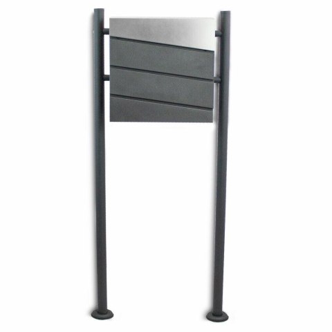 Skrzynka Wolnostojąca pocztowa na gazety prase Grafitowa słupek