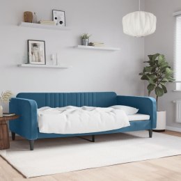 VidaXL Sofa z funkcją spania, niebieska, 100x200 cm, obita aksamitem