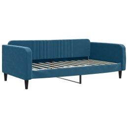 VidaXL Sofa z funkcją spania, niebieska, 100x200 cm, obita aksamitem