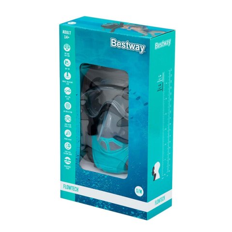 Bestway Podwójny Snorkel Zawór Spustowy Antifog L/XL +12 Lat Plaża i Basen 24058 Bestway Podwójny Snorkel Zawór Spustowy Antifog L/XL +12 Lat Plaża i Basen 24058