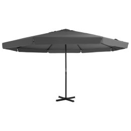 Parasol ogrodowy na słupku aluminiowym, 500 cm, antracytowy