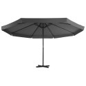 Parasol ogrodowy na słupku aluminiowym, 500 cm, antracytowy