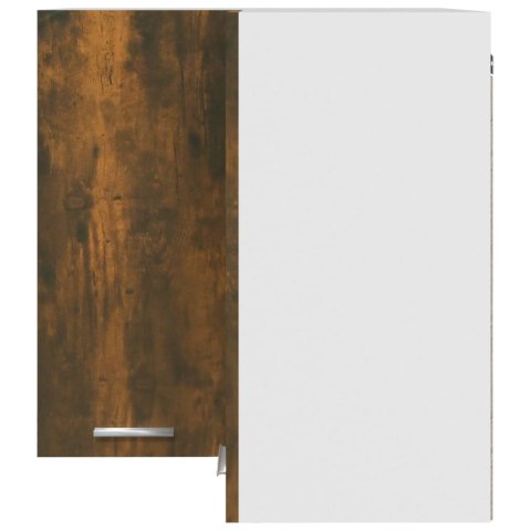 Wisząca szafka narożna, przydymiony dąb, 57x57x60 cm