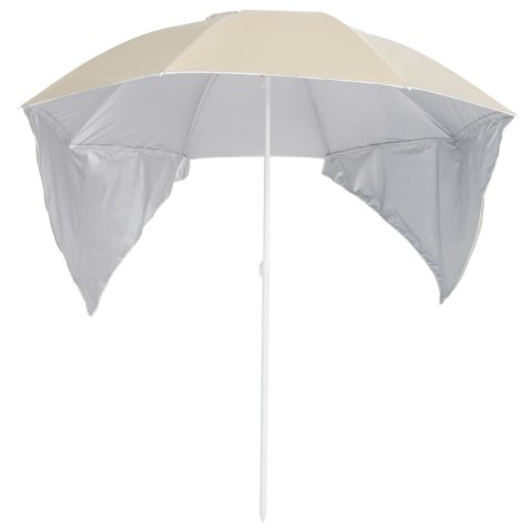 Parasol plażowy ze ściankami bocznymi, piaskowy, 215 cm