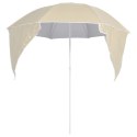Parasol plażowy ze ściankami bocznymi, piaskowy, 215 cm