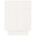 Szafka nocna, biała, 40x30x40 cm, lite drewno sosnowe