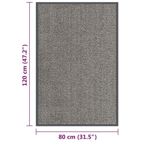 Wycieraczka tuftowana, 80x120 cm, jasnobrązowa