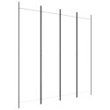 Parawan 4-panelowy, biały, 200x200 cm, tkanina
