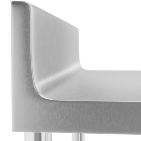 Stół blat roboczy stalowy nierdzewny przyścienny z rantem i półką 90x60cm