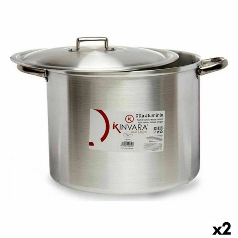 Garnek z Pokrywką Srebrzysty Aluminium 44 x 30 x 35 cm (2 Sztuk) Garnek z Pokrywką Srebrzysty Aluminium 44 x 30 x 35 cm (2 Sztuk)