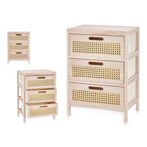 Komoda Gift Decor Rattan Naturalny 40 x 58 x 29 cm 3 szuflady