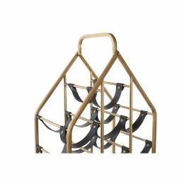Stojak na Butelki DKD Home Decor Czarny Złoty Metal Plastikowy 37,5 x 24,5 x 82 cm