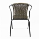 Krzesło ogrodowe bistro, sztaplowane, ciemnoszare