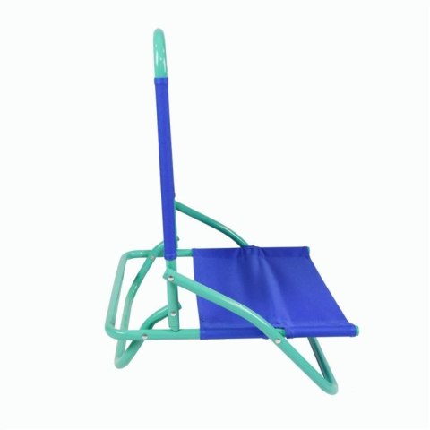 Krzesło plażowe składane, PVC, niebiesko-zielone