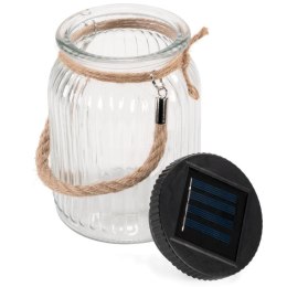 Lampy solarne, 3 LED, plastikowe, ciepły biały, 3 szt.