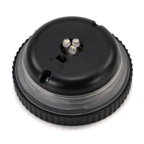 Lampy solarne, 3 LED, plastikowe, zimna biel, 3 szt.