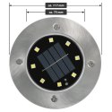 Lampy solarne, 8 diod LED, 12 szt.